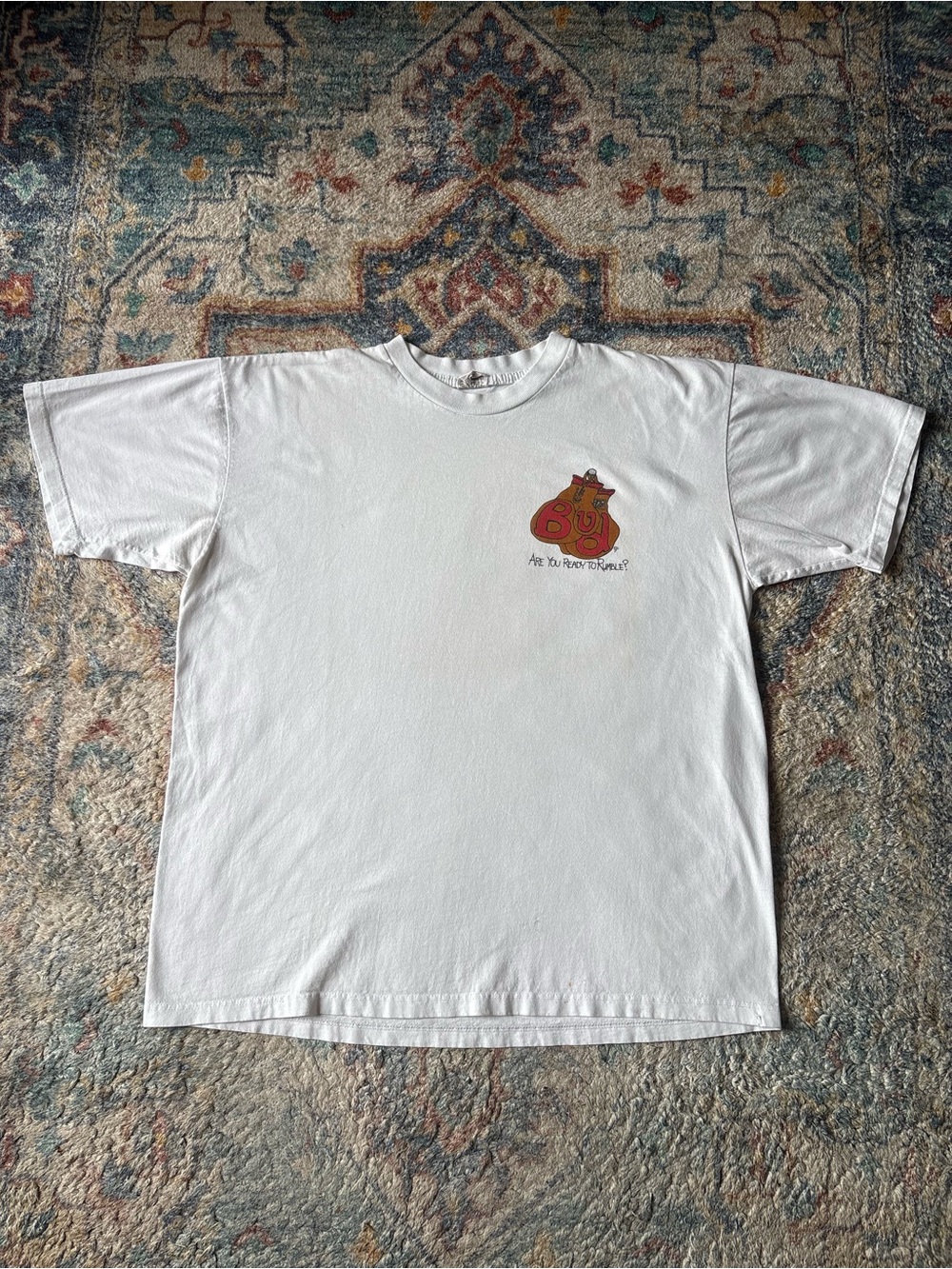 Vintage Budweiser Are You Ready To Rumble T-shirt Size XL
